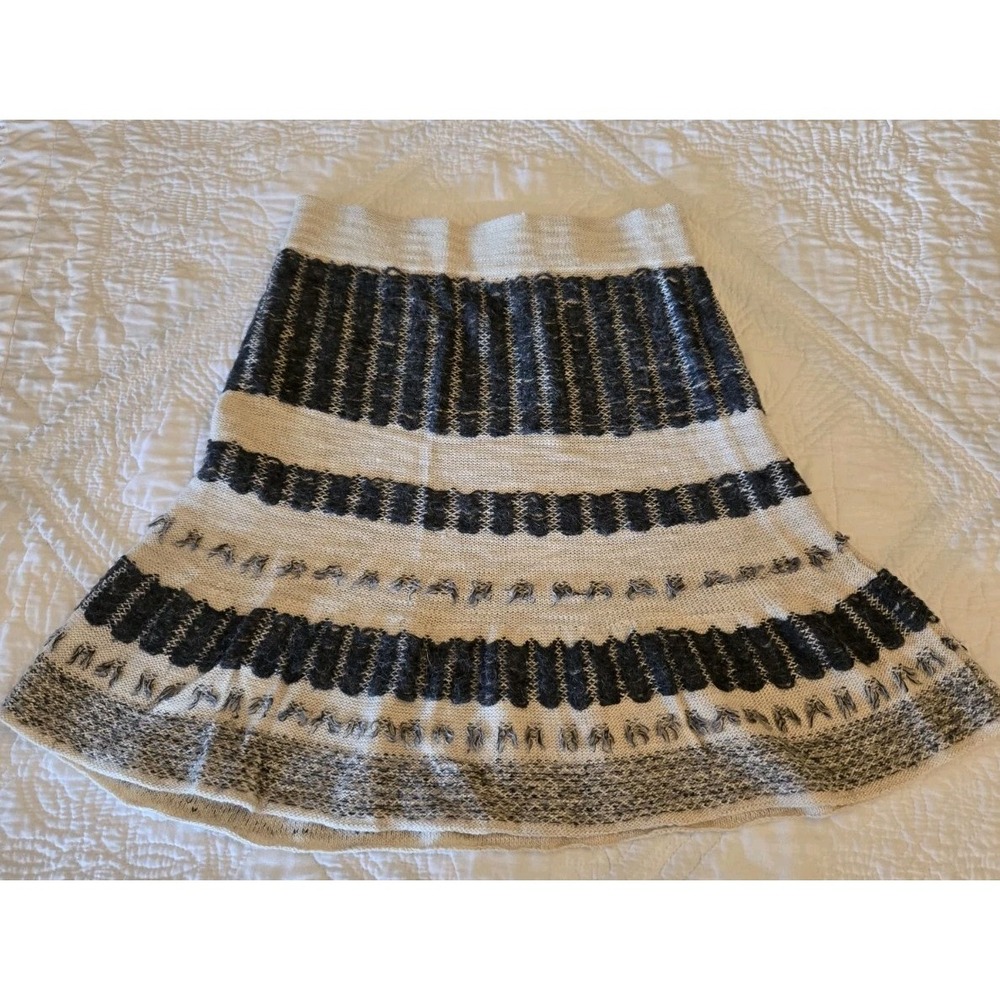 Sparrow Anthropologie Sweater Skirt Size Large L Textured Wool Blend